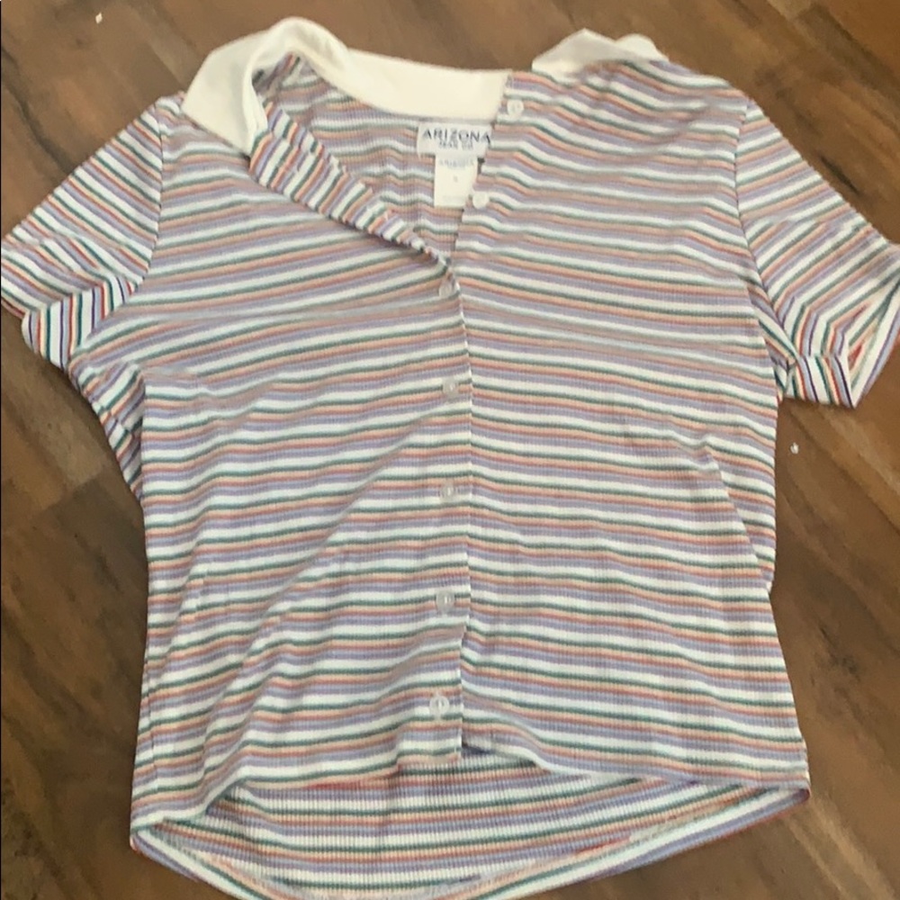 Collar Button-Up Crop